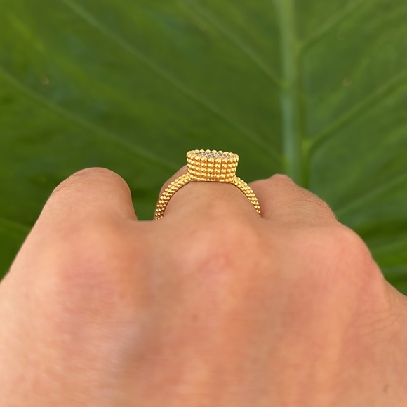 14k Gold Plated Solitaire Engagement Ring - Picture 5 of 10